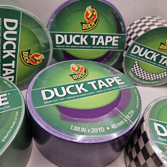 Duck Tape Colored Duct Tape Purple Green Checkerboard Leopard 1.88" by 10 And 20 - Picture 4 of 7